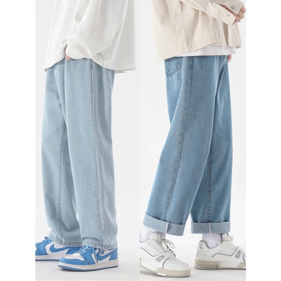 Men'S Fashion Grey Jeans - 2026 Nieuwe Koreaanse Mode Mannen Casual