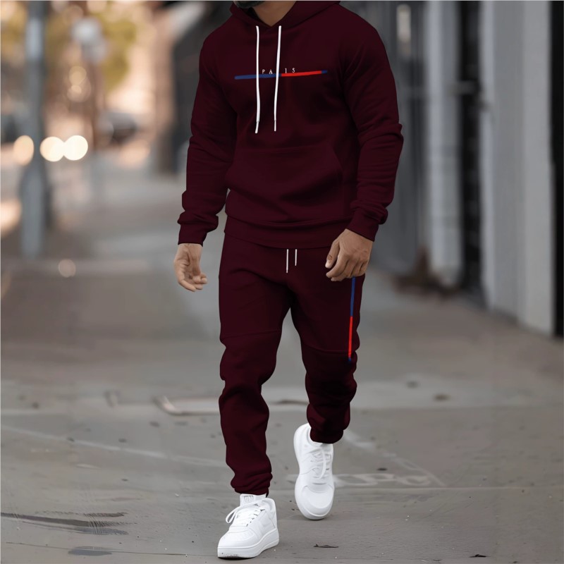 Mens Fashion Clothes - Heren trainingspak met capuchon en broek,