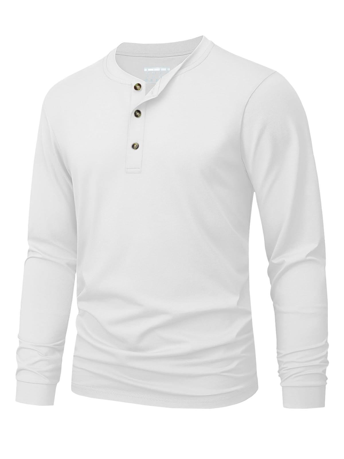 Mens Fashion Clothes - Henley-T-shirt voor heren Eenvoudige effen kleurprint