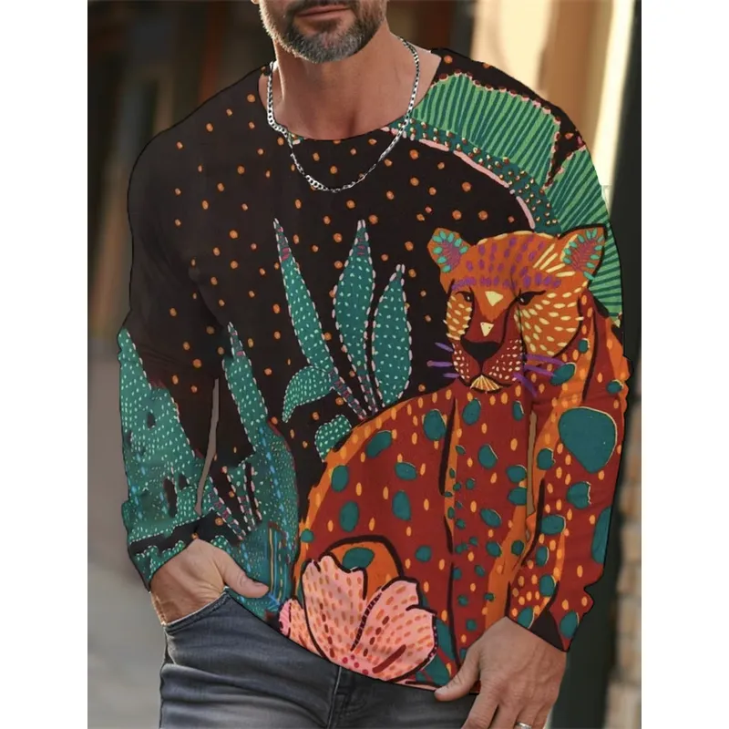 3D-geprinte casual heren T-shi - Mens Fashion Clothes recensie en prijs