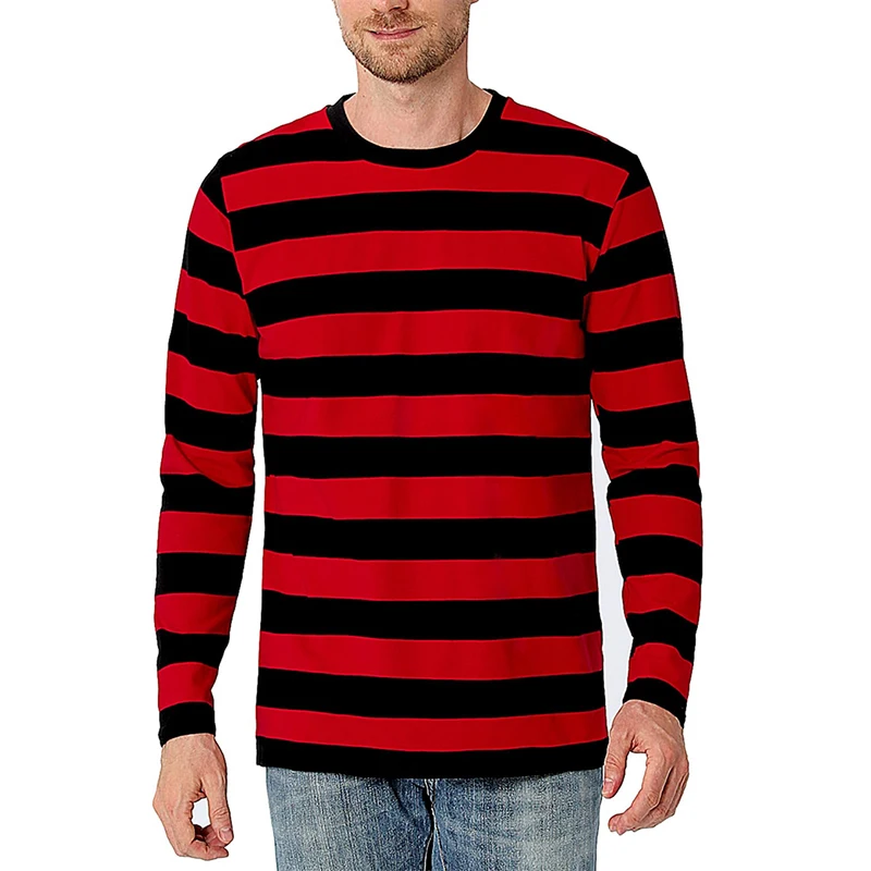 Contraststreep 3D-print Heren  - Men'S Fashion T Shirts recensie en prijs