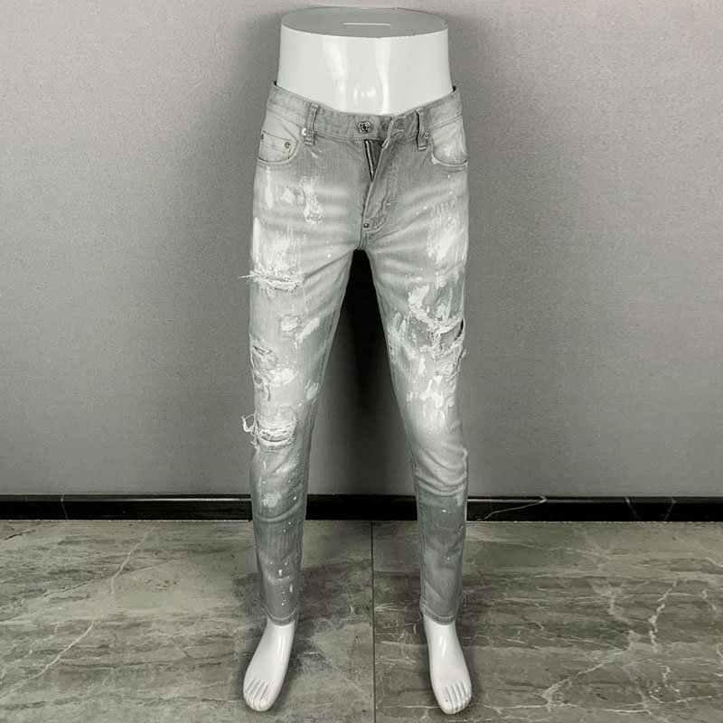 Modieuze nieuwe herenjeans, me - Men'S Fashion Grey Jeans recensie en prijs