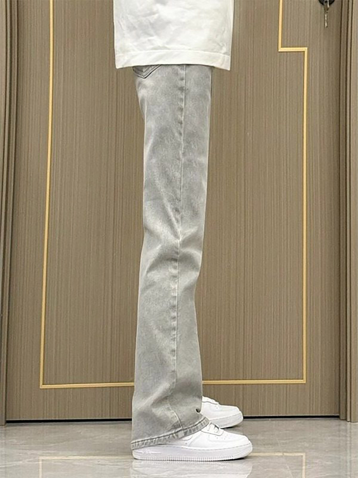 Rookgrijze, rechte, slanke jea - Men'S Fashion Grey Jeans recensie en prijs